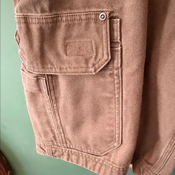 Duluth Trading Co Mens 38 Olive Heavyweight Canvas Cargo Shorts Rugged Outdoors - Picture 4 of 8